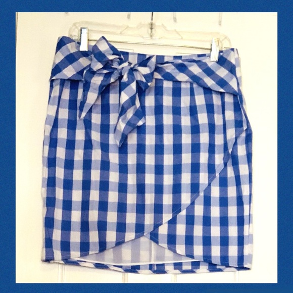 Adrienne Royal Blue Plaid Skirt - Picture 3 of 3